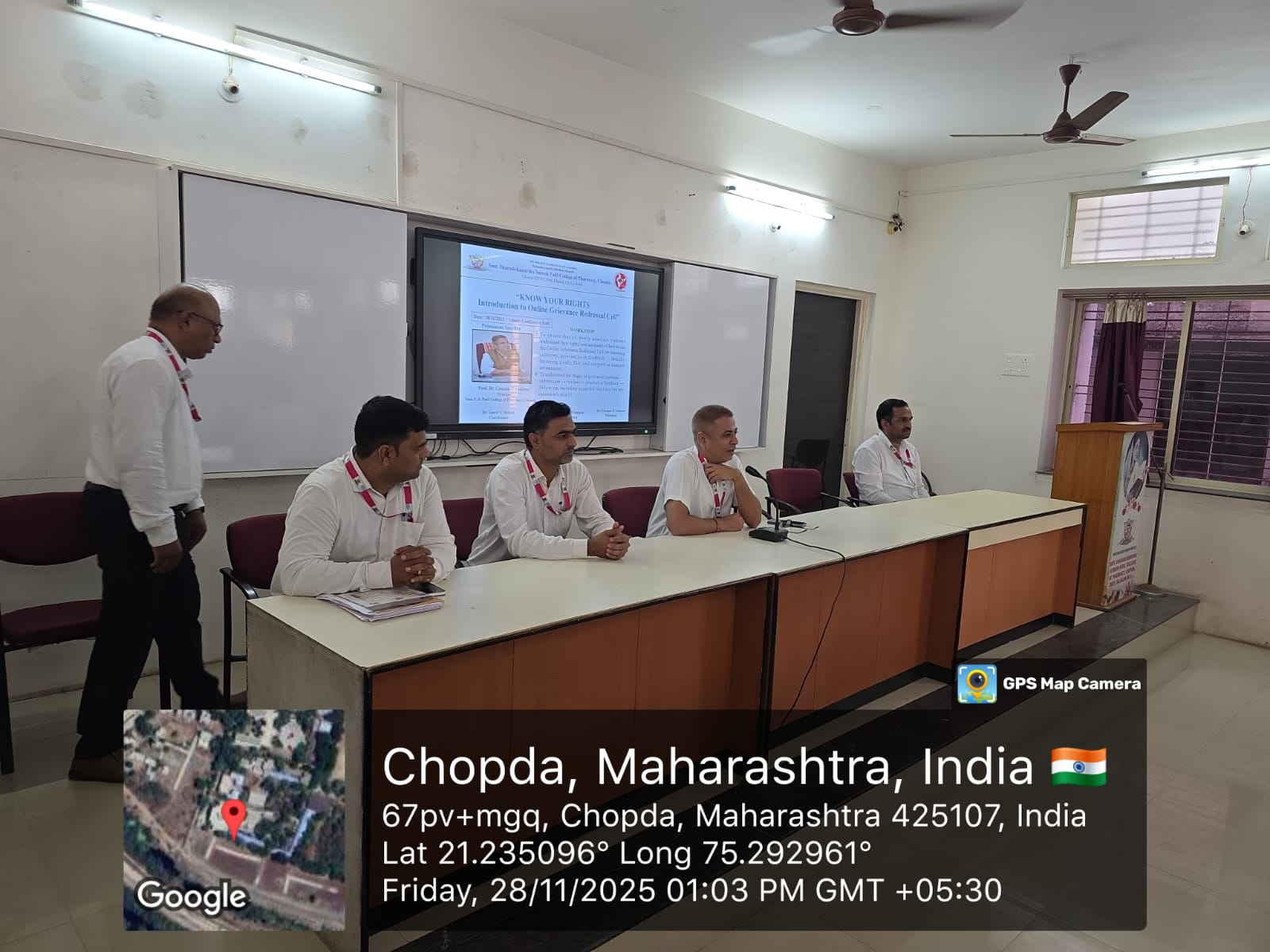 Today, on 28/11/2025, a one-day awareness workshop on ‘Know Your Rights: Introduction to the Students’ Grievance Redressal Cell’ was successfully conducted for the newly admitted F.Y. B.Pharm and D.Ph